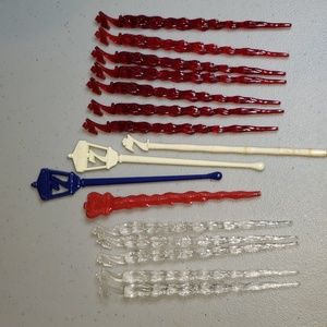 Vintage Seagram's Whiskey drink swizzle stick bundle